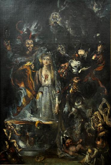 Cornelis Holsteyn Fantasy based on Goethe's Faust Sweden oil painting art